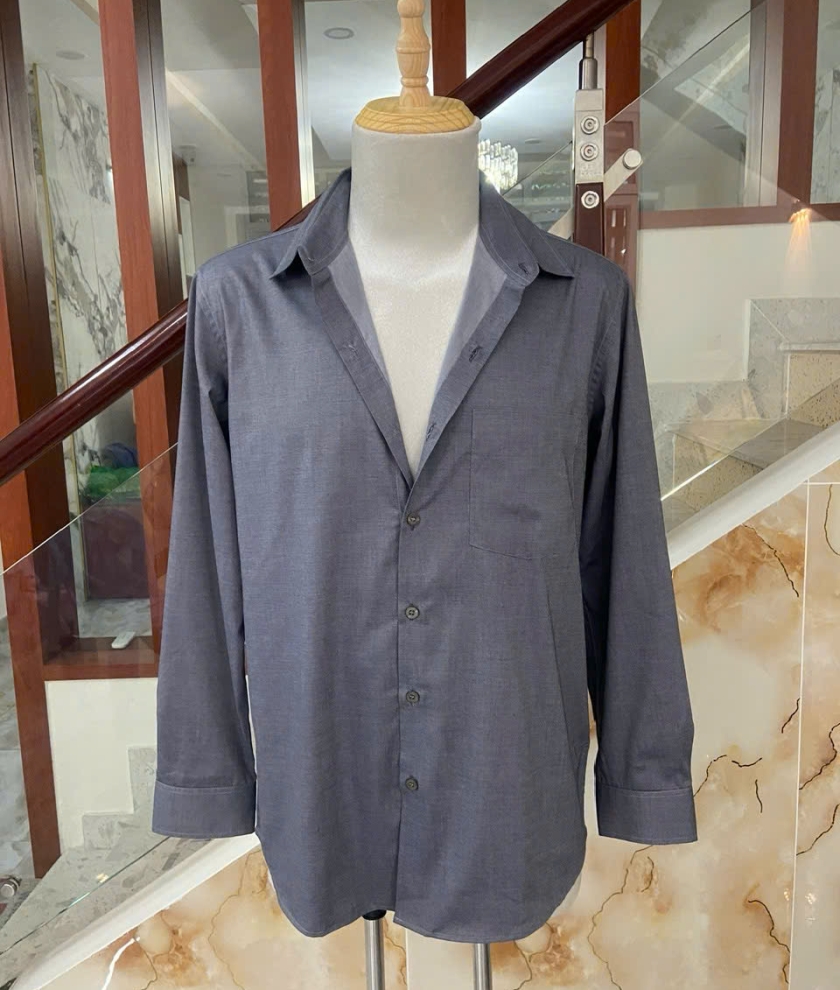 Áo sơ mi tay dài vải bamboo 2 da size XL