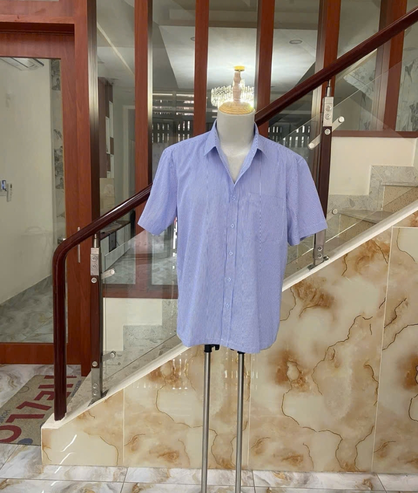 Sơ mi vải cate sọc size 3 XL