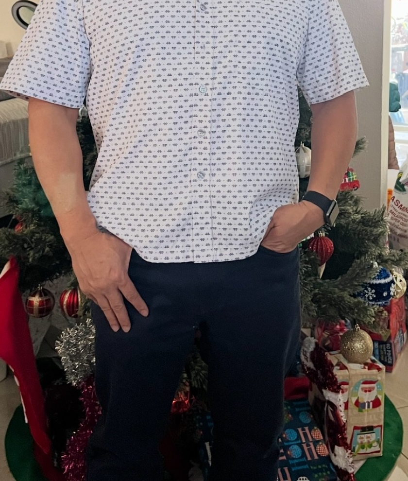 Áo sơ mi nam vải bamboo print