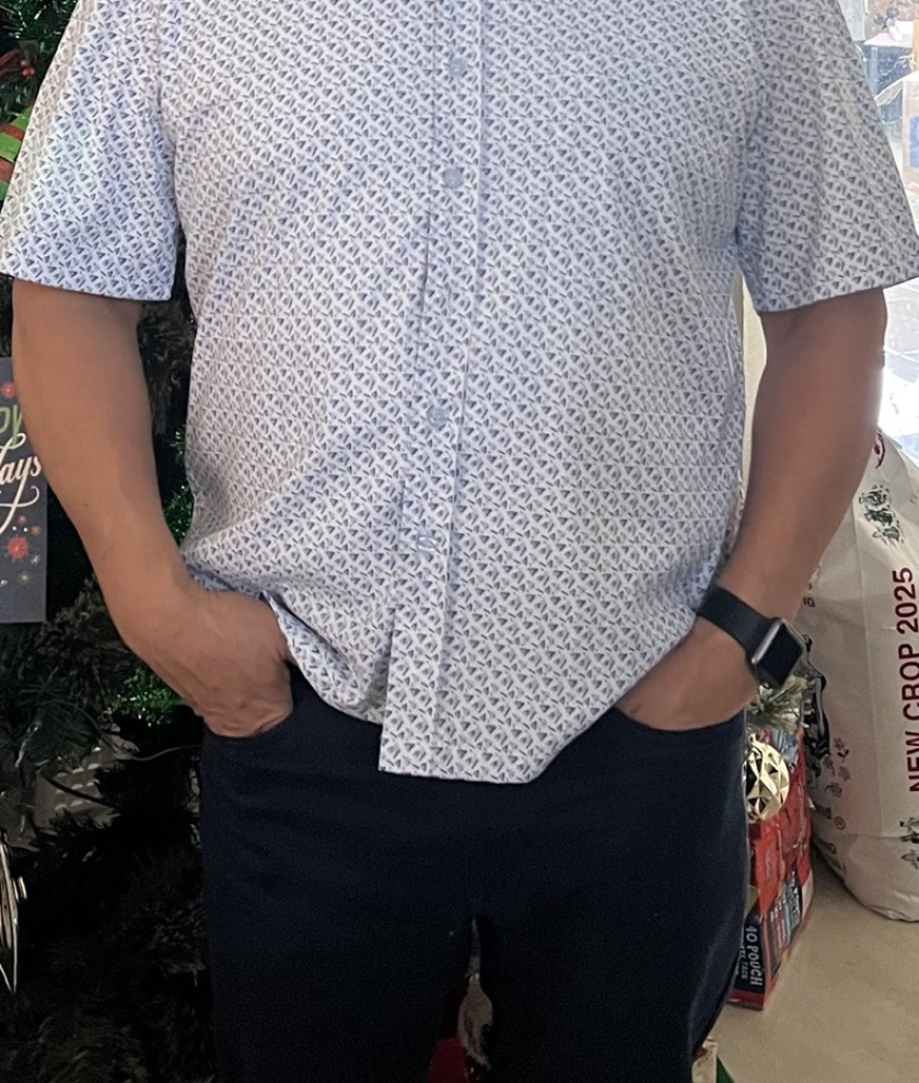 Áo sơ mi nam vải bamboo print