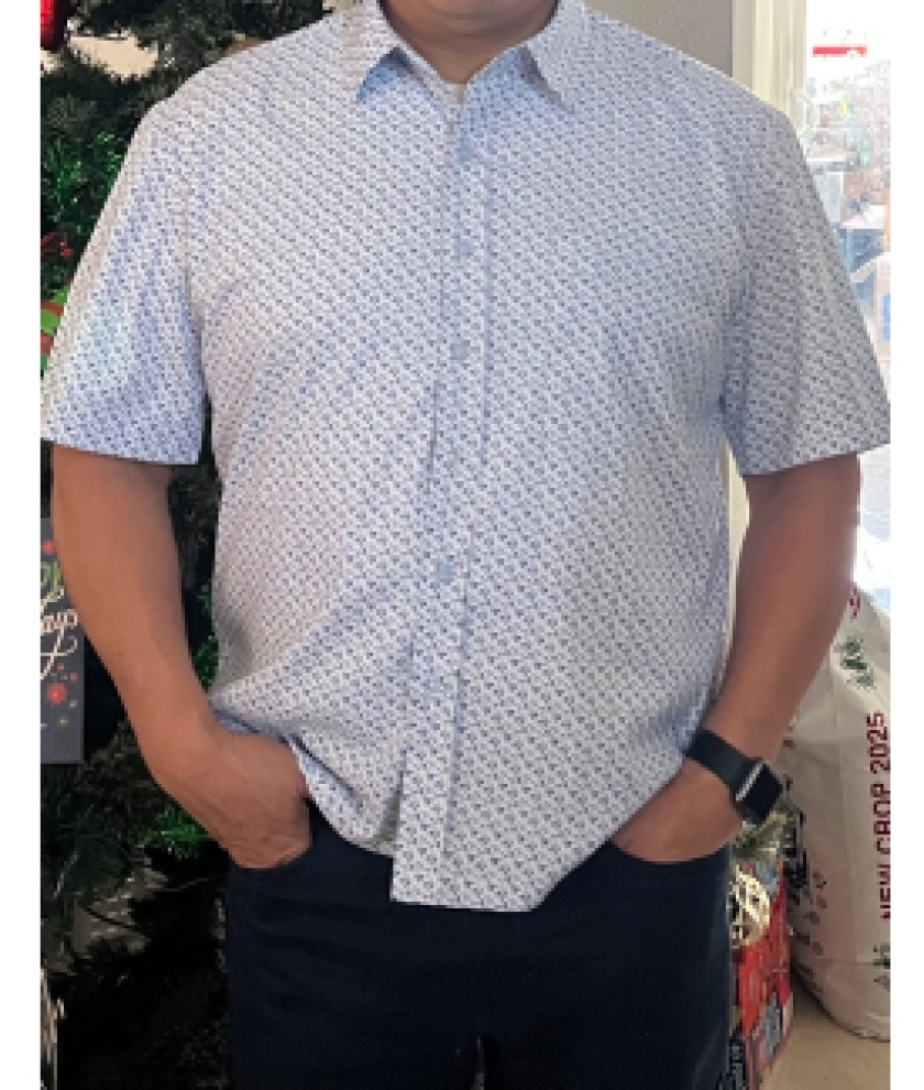 Áo sơ mi nam vải bamboo print